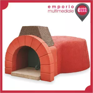 FORNO A LEGNA REFRATTARIO PREFABBRICATO MOD. 90 cm PER PIZZA PANE DOLCI COMPLETO - Foto 1 di 4