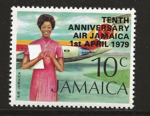 Jamaica Scott #451, Single 1979 Complete Set FVF MNH Cover