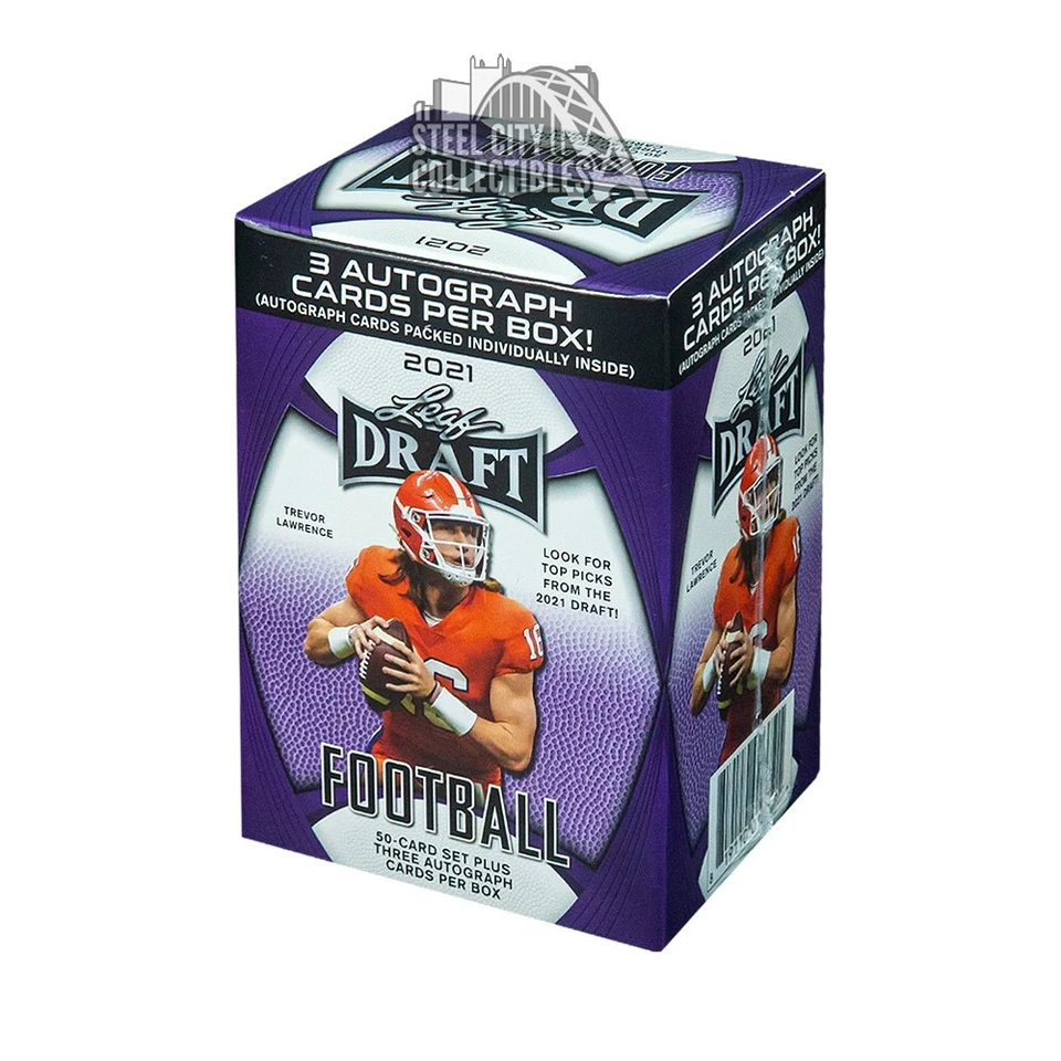 2021 Leaf Draft Football Premium Hobby Blaster Box - Image 1 of 1