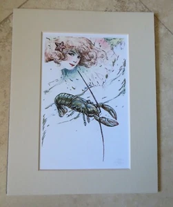 Art Print by Samuel Schmucker Lovers Mermaid  Copyright 1907 Detroit Publishing  - Picture 1 of 9