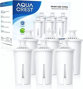 AQUA CREST Replacement for Brita® Water Filter, Pitchers and Dispensers,Classic