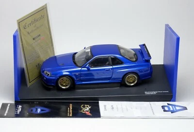 Rueda 1/18 AUTOart 7336 Diecast Nissan Skyline R34 GTR V-SPEC II Be-J BBS Foto 1 de 4
