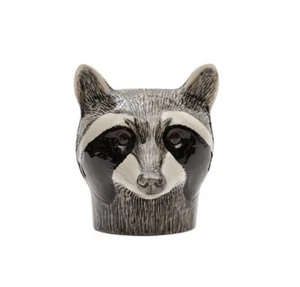 Raccoon Head Figurine Vase Pot Ceramic Plant Succulent Flower Animal Home Décor - Picture 1 of 4