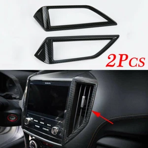 Carbon Fiber Center Air Vent Outlet Cover Trim For Subaru Crosstrek XV 2018-2023 - Picture 1 of 7