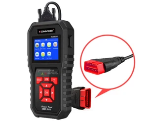 KW850 black OBD2 EOBD CODE reader Car scanner for 12v automobile - Picture 1 of 3