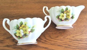 Crema y azucarero Royal Dover Bone China INGLATERRA - Imagen 1 de 7