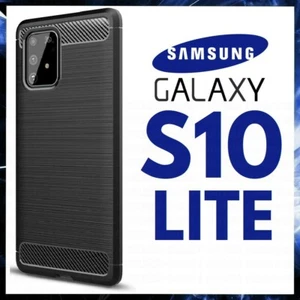 COQUE ETUI EN SILICONE ANTICHOC FIBRE DE CARBONE Pour SAMSUNG GALAXY S10 LITE - Photo 1 sur 7
