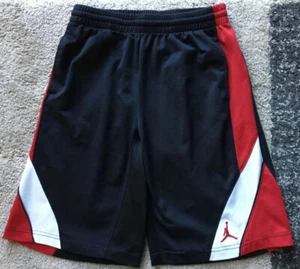 Air Jordan Big Boys Jumpman Diamond Black Red Shorts Large Basketball EUC - Picture 1 of 9