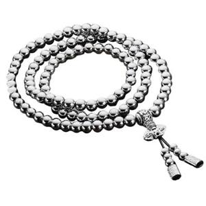 Edelstahl Buddha Perlen Halskette Outdoor Selbstverteidigungskette