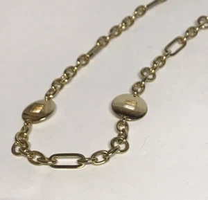 VTG. Goldtone Heavy Chain Link Disks Stations Belt 44” Long Adjustable  - Picture 1 of 9