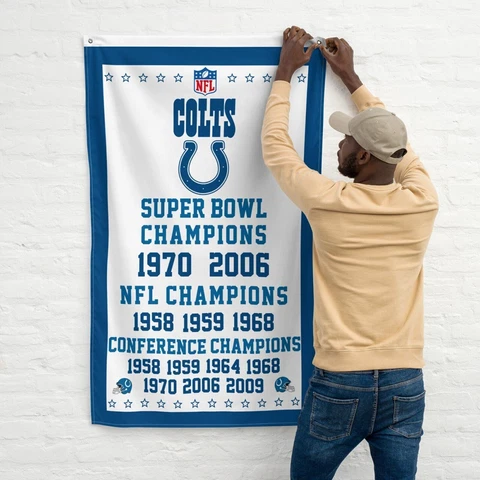 Premium Flag Indianapolis Colts 3x5 ft Banner Football NFL Super Bowl Champions Cover