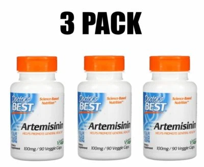 Doctor's Best, Artemisinina, PACK DE 3, 100 mg, 90 cápsulas vegetales cada una (¡270 en total!) Foto 1 de 3