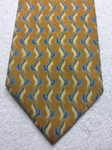 TODAYS MAN MENS TIE GOLD WITH BLUE AND WHITE 3.75 X 60 - Picture 1 of 4