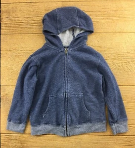 Gymboree Girls Kids Hoodie Jacket Size 5-6 Blue Zip Up Hooded Soft Coat - Picture 1 of 10