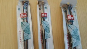 New - Prym Natural Wood Knitting Needles Length 40 cm - Sizes 3 mm - 5 mm - Picture 1 of 8