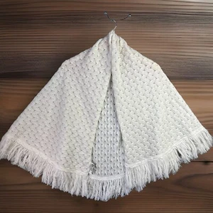 True Vintage Woodward Lothrop Schal 1960 weiß groß weich zart romantisch - Bild 1 von 9