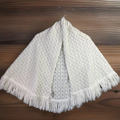 Chal Woodward Lothrop 1960 blanco grande suave delicado romántico verdadero vintage Foto 1 de 4