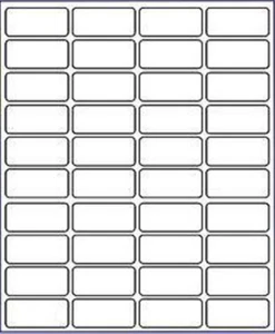 100 hojas etiquetas ~ 40 etiquetas por hoja A4 ~ compatible con L7654 ~ 45,7 mm x 25,5 mm - Imagen 1 de 1