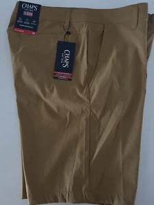 Chaps Men's  Performance Shorts 10.5" Inseam 34 NEW Burlwood - Picture 1 of 8