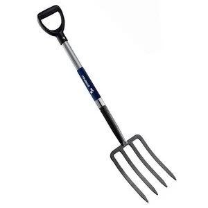 Mujocooker 4-Tine Spading Digging Fork Garden Digging Spading Fork Forged St... - Picture 1 of 9