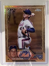 2023 TOPPS GILDED COLLECTION TOM SEAVER GOLD ETCH /99 NEW YORK METS