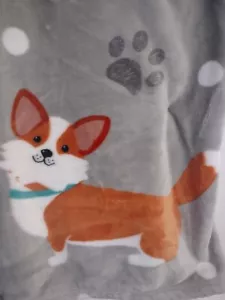 Corgi Pickle And Dot Plush Throw Blanket NWT - Picture 1 of 15