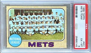 1968 TOPPS #401 NEW YORK METS TEAM PSA 6 EX-MT - Picture 1 of 2