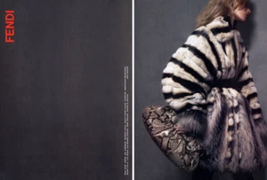 2007 Fendi Fur chinchilla coat Furs lynx 2-page MAGAZINE AD - Picture 1 of 1