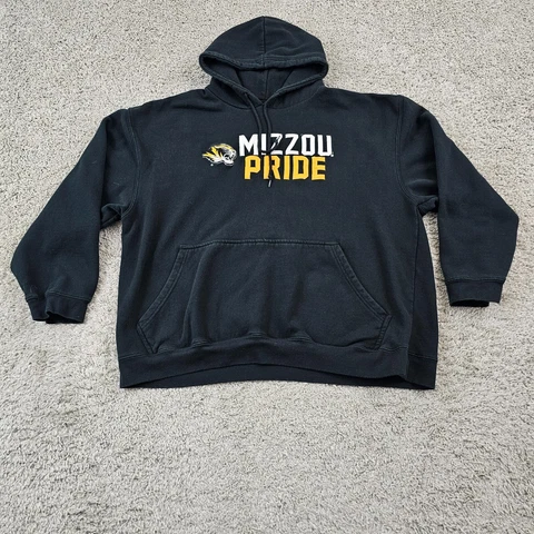 Missouri Tigers Hoodie Mens 2XL XXL Black Mizzou Pride Sweatshirt Pullover NCAA Cover