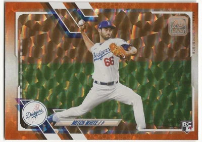 2021 Topps Series One Orange Ice Foil Mitch White /299 Rookie #270 - Image 1 of 2