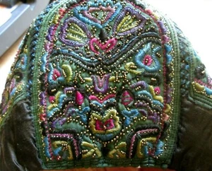 VERY NEAT VINTAGE HIGHLY EMBROIDERED CENTRAL ASIAN HEAD GEAR TURKOMAN_TEXTILES - Picture 1 of 12