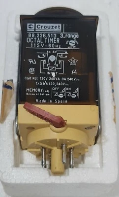 CROUZET 88.226.513 OCTAL TIMER 115V-60 Hz 1A264 - Image 1 of 4