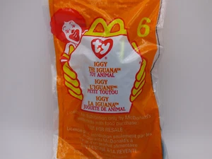 Ty - McDonalds Teenie Beanie Babies - 1999 - #6 Iggy la iguana - Imagen 1 de 5