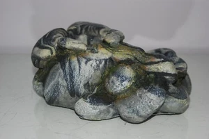 Acquario Roccia Montante Grigio Colore & Muschio Effetto 22 x 19 x 9 CM - Foto 1 di 6