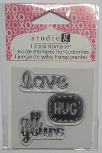 Liebe, Umarmung, All Yours Valentinstag durchsichtige Acryl-Stempel kostenloser Versand neu in Verpackung - Bild 1 von 1