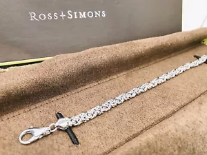 Ross-Simons Sterling Silver Small Byzantine Bracelet BNIB - Picture 1 of 7