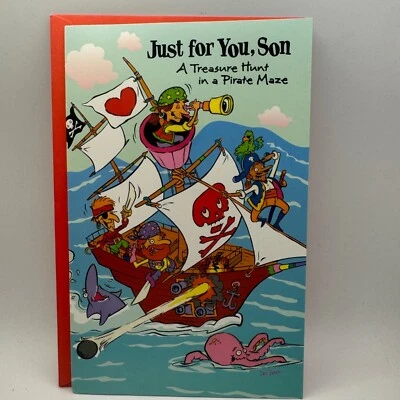Just For You Son Valentines Day Card With Pirate Maze by American Greetings - Image 1 of 3