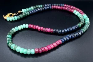 SCHMUCKJAGD COLLIER MIT RUBIN & SAPHIR & SMARAGD - Bild 1 von 3