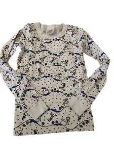 Hannah Andersson Pajama long sleeve top snowman Unisex Sz 10 Christmas Size 140 - Picture 1 of 3
