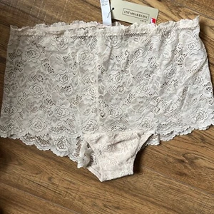 INTIMISSIMI High-waisted lace boxer shorts, size XL, beige, new with tags - Picture 1 of 6