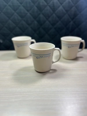 Juego de 3 tazas de microondas OK CORNING USA 30 Country Violetas patrón Foto 1 de 4