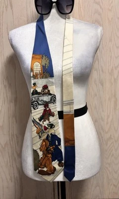 Vintage Silk Neck Tie Warner Bros. Looney Tunes Daffy Duck Yosemite Sam Tasmania - Image 1 of 4
