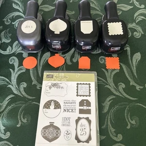 Stampin’ Up! TAGS TIL CHRISTMAS Stamp Set & 4 Matching Whale Tail Punches - Picture 1 of 6