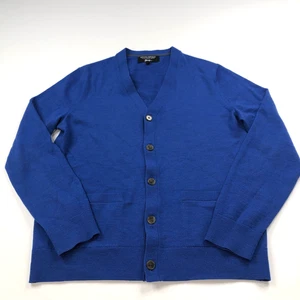Banana Republic Medium Baruffa Italian Merino Yarn Button Cardigan Sweater Blue - Picture 1 of 6