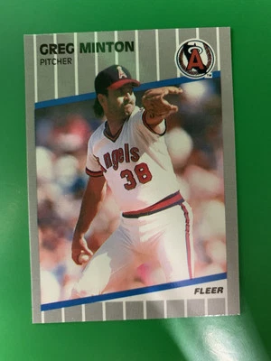 1989 Fleer Glossy Greg Minton California Angels #485 - Image 1 of 2