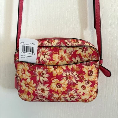 Coach Mini Camera Bag Daisy Floral Print Crossbody Handbag 3572 Pink Multi NEW - Image 1 of 4