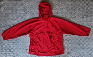 Vintage Women's L.L. Bean 1/4 Zip Classic Anorak Jacket in Red; Petite Large - Picture 1 of 11