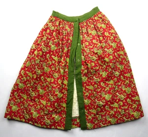 Vtg 1950's 1960's Anne Fogarty Boutique Long Quilted Skirt Button Up 23" Waist - Picture 1 of 14