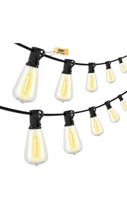 200FT Outside Hanging Light Waterproof for Backyard Deck Porch Party Decor 2700K - Picture 1 of 7