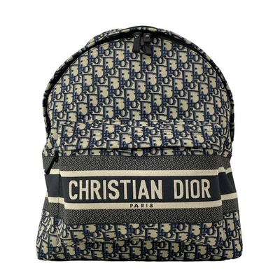 Auth DIOR/ChristianDior Dior Travel Backpack M6104STZQ_M928U Cream Navy Black - - Image 1 of 4